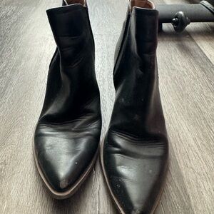 Black Leather Ankle Boots